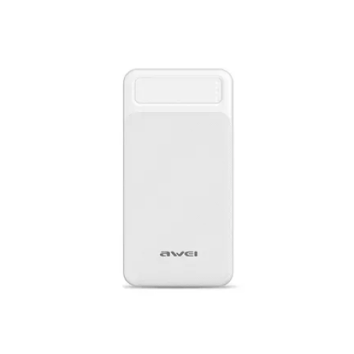 AWEI P5K Portable Power Bank 10000mAh Powerbank Dual USB A Type c Micro Dual input Fast Charge Travel Poverbank For Mobile Phone